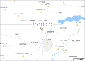 map of Fayne Siding