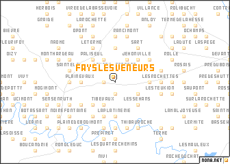 map of Fays-les-Veneurs