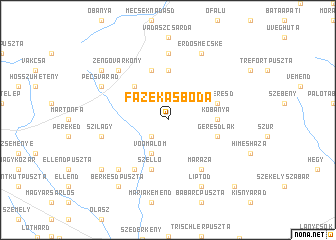 map of Fazekasboda