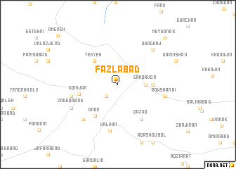 map of Faẕlābād