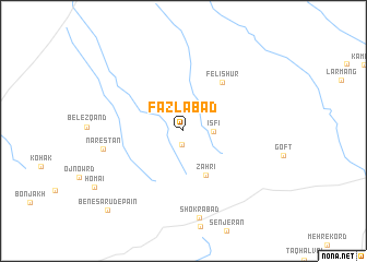 map of Faẕlābād