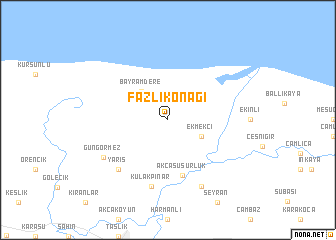 map of Fazlıkonağı