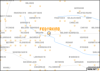 map of Fedyakino