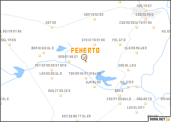 map of Fehértó