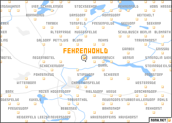 map of Fehrenwohld