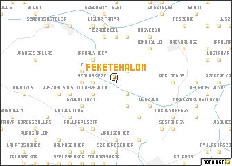 map of Feketehalom