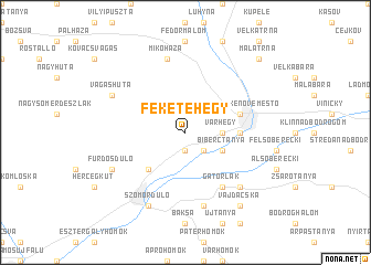 map of Feketehegy