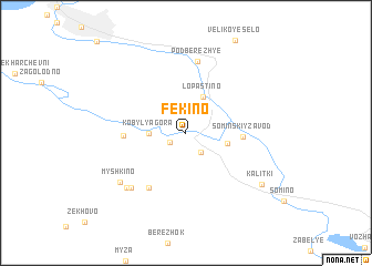 map of Fëkino