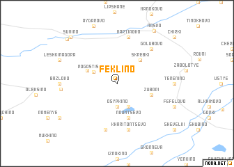 map of Fëklino