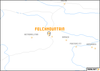 map of Felch Mountain