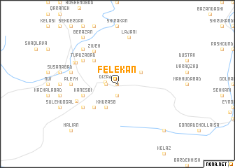 map of Felekān