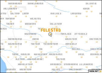 map of Felestad