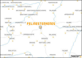 map of Félines-Termenès