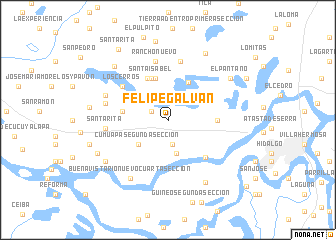 map of Felipe Galván