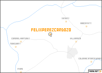 map of Félix Pérez Cardozo