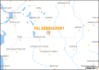 map of Felsőbakérhát