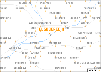 map of Felsőberecki