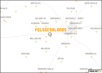 map of Felsőcsalános