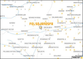 map of Felsőjánosfa