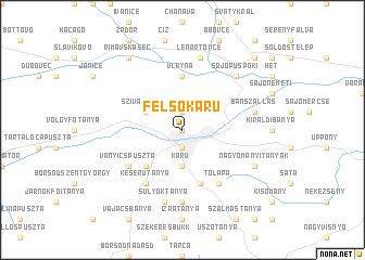 map of Felsőkaru