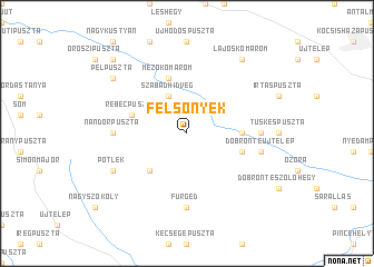 map of Felsőnyék