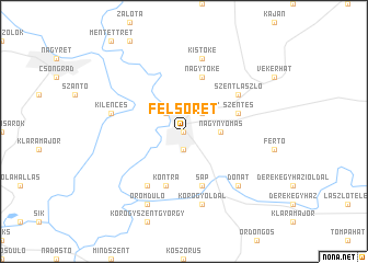 map of Felsőrét