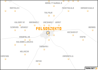 map of Felsőszéktó