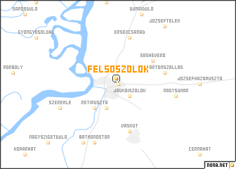 map of Felsőszőlők