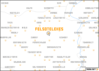 map of Felsőtelekes