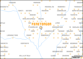 map of Fénétongon
