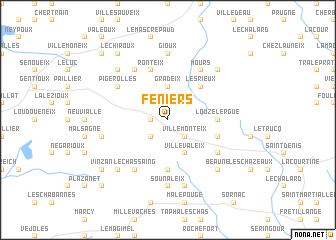 map of Féniers