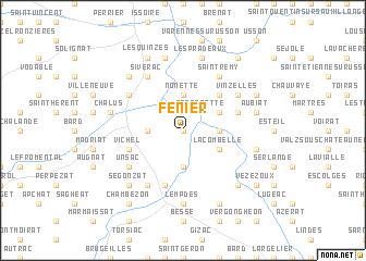 map of Fenier