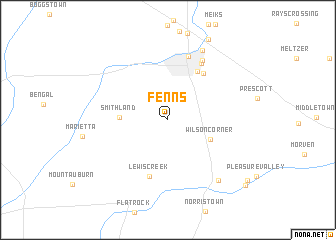 map of Fenns