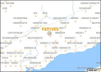 map of Fenyves