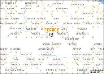 map of Férace