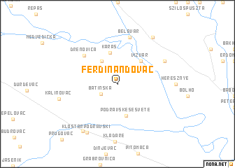 map of Ferdinandovac