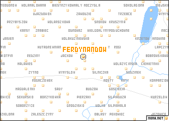 map of Ferdynandów