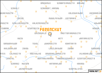 map of Ferenckút