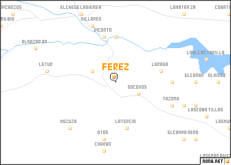 map of Férez