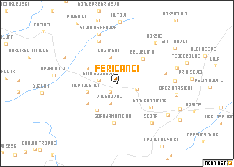 map of Feričanci
