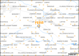 map of Férin