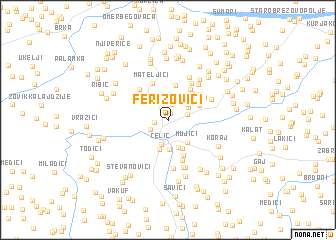 map of Ferizovići