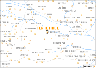 map of Ferketinec