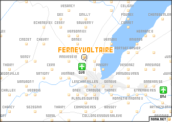 map of Ferney-Voltaire