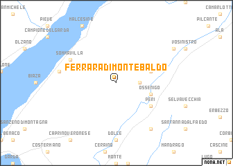 map of Ferrara di Monte Baldo