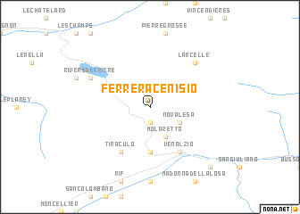 map of Ferrera Cenisio