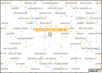 map of Ferrières-en-Bray