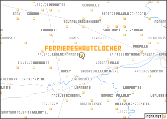 map of Ferrières-Haut-Clocher