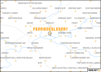 map of Ferrières-lès-Ray
