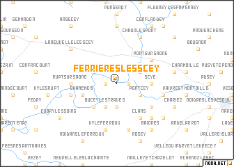 map of Ferrières-lès-Scey